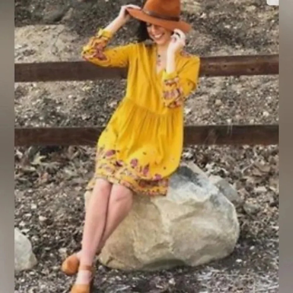 Anthropologie Floreat Raella Embroidered Tunic Dress 33832